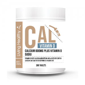 Living Healthy Calcium 600mg Plus Vitamin D 500IU, 300 Tablets