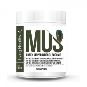 Living Healthy Green Lipped Mussel 2000mg, 250 Soft Gel Capsules